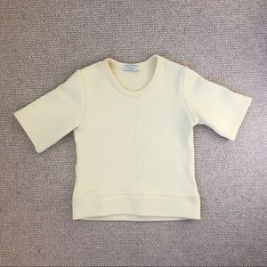 Sandro Short Sleeved Shirt Pale Yellow Size US 2